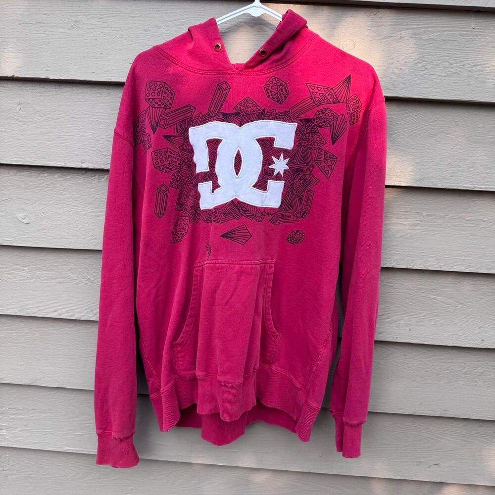 Dc-shoes Men's Pink and Red Hoodie